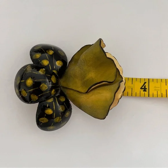 Rare Cilea Paris Resin Floral Pin Brooch - Picture 7 of 14